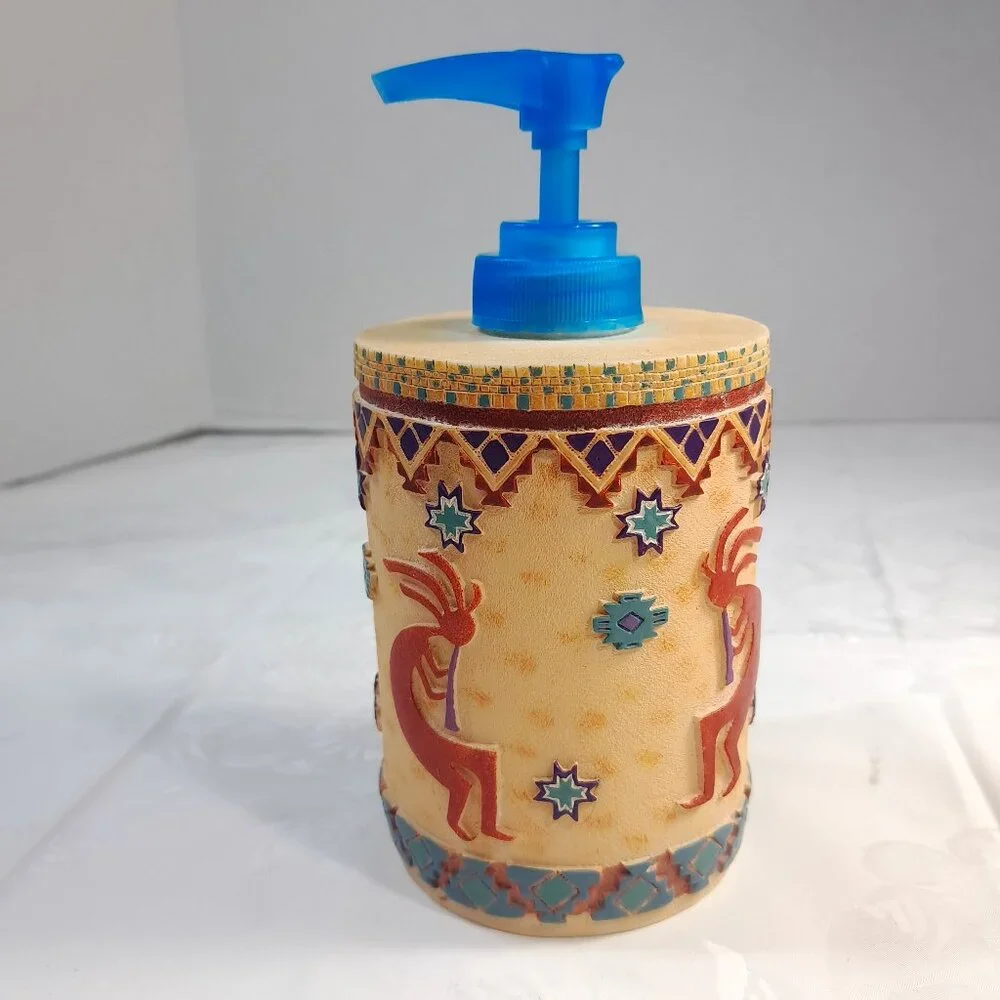 Kokopelli soap pump‎ lotion dispenser southwestern native bathroom dancing man